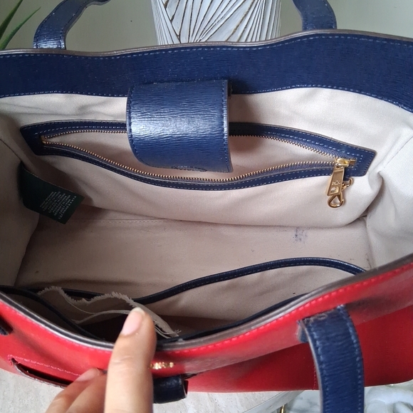 Ralph Lauren Red and Navy Women's Bag - Picture 7 of 16